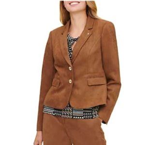 TOMMY Hilfiger Womens 2 Button Suede Jacket, Size 10